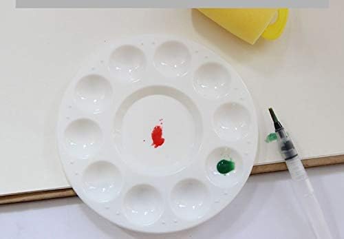 Round Paint Tray Palette,10 Wells 6.7 inch,Pack of 5 Tray