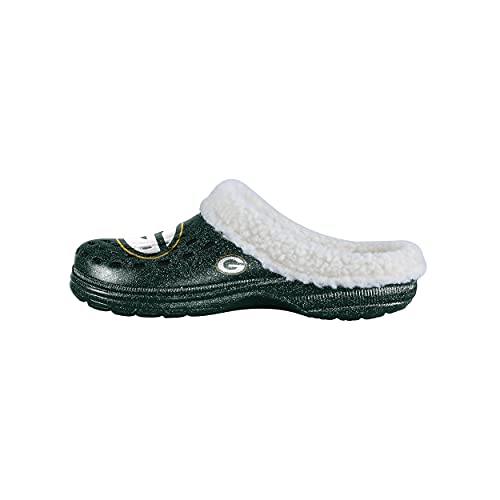 FOCO Green Bay Packers NFL Womens Sherpa Lined Glitter Clog - M by FOCO - Image 2