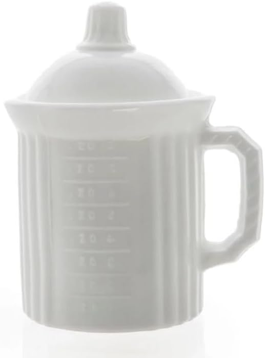 Measuring Cup w/Lid - Dry Measure Jar - American Made - Mosser Glass USA (Milk)