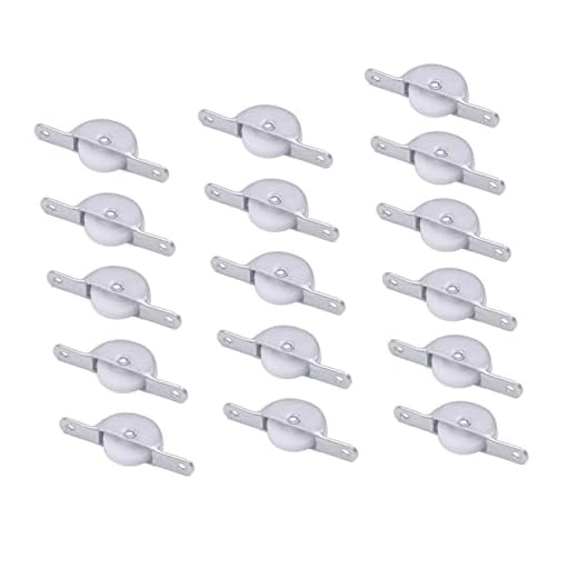 Cabilock 16 Piezas Polea Ruedas Deslizantes Para Muebles Rodillo De La Puerta Corredera Del Gabinete Rodillo Para Puerta Corrediza De Armario Acero Galvanizado Puerta Del Armario Hardware