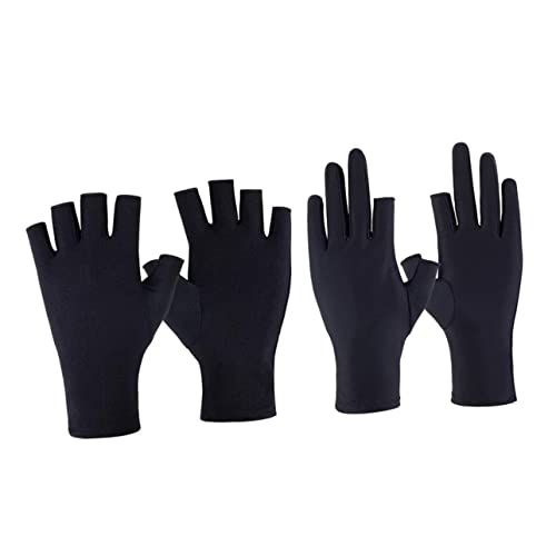 Ipetboom Outdoor Sports Riding Gloves 2 Pairs Women's Sun Protection Gloves Non-slip Breathable for Summer