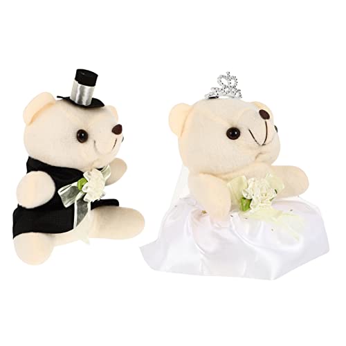 HEMOTON Ursos noivos peluches para casamentos ornamentos para bonecas de dia dos namorados de peluche para o dia dos namorados