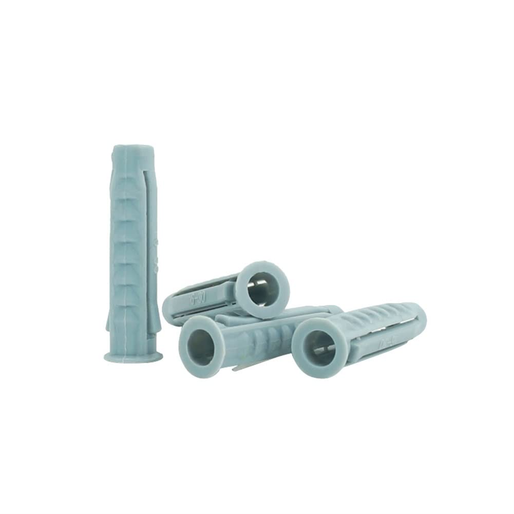 Tornillo de expansión de plástico, tornillos for ladrillo, 100 piezas, tapón de tubo de plástico, tubo de expansión, tornillo, tapón de anclaje, tapones de pared, anclaje de plástico, tornillo de pare