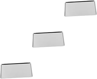 3 Peças De Aço Inoxidável Prato De Macarrão De Arroz Grelha Bandeja De Servir Bandejas De Biscoitos Assadeira De Aço Inoxidável Bandeja De Cozimento De Biscoitos Bandeja De Design