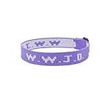 FORUBUS WWJD Bracelets, Inspirational Christian Wristbands for Men and Women, What Would Jesus Do Bracelets Pack/Single-purple