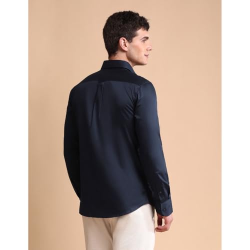 Image of U.S.Polo Association Men's Solid Tailored Fit Satin Shirt