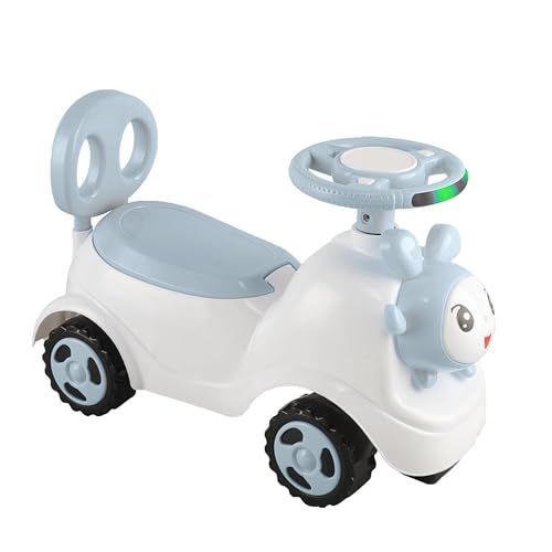 Image of kidsROAR Push Ride On Car for Kids 1-5 Years | Baby Push Car with Music, 3D Lights & Backrest | Premium Ride On Toy Supports Up to 35kg (Rabbit, Grey)