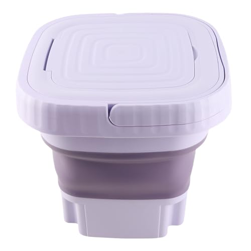 banapoy Tragbare Faltbare Waschmaschine, 11 L Automatische Mini-Eimer-Waschmaschine mit Abflussrohr, Reisewaschmaschine für Reisen, Wohnmobil, Camping, Wohnungen, Hauswäsche (EU-Stecker)
