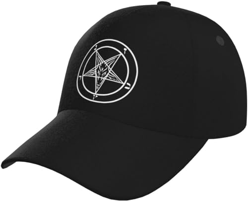 Gorra de béisbol Goat of Mendes Pentagram Satan negra