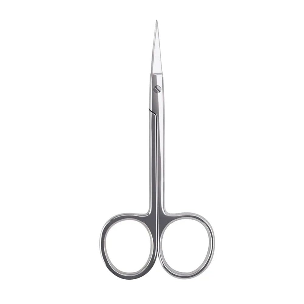 Forbici per manicure con punta curva, professionali in acciaio inossidabile, per rimuovere le unghie, tagliaunghie, strumenti per unghie da salone, argento, g