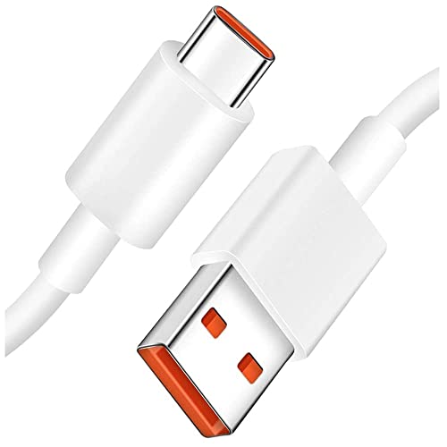 Image of 33W Fast Charging 6A Cable for Redmi Note 9, 9 Prime, Redmi Note10, Poco M2Pro, Note 7Pro, Note 9Pro, Note 8, Note 7, Poco X3 Pro (Only USB to C Cable)