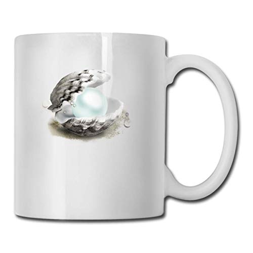 Weiße Keramik Tasse Smartwatch Perle Android Abdichtung Muscheln und Perlen Eine 11 Gu Sekretärin Mann Frau Lustige Kaffeetasse