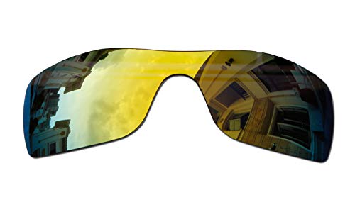 BVANQ Sunglass Lenses Replacement Polarized for Oakley Batwolf Sunglasses- 8 Options Available (Gold Mirror Coatings)