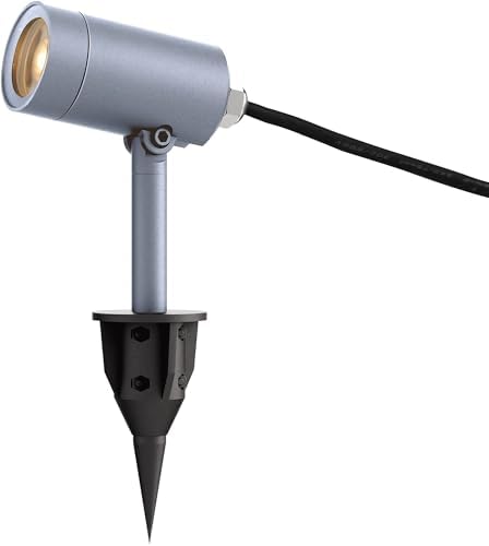 ET2 Lighting E41354-SA Alumilux - 5W 1 LED Outdoor Pathway Light-8.25 Inch Tall and 1.5 Inch Wide, Finish Color: Satin Aluminum