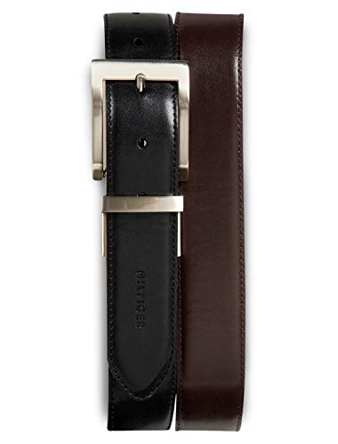 Tommy Hilfiger Reversible Leather Belt Black Brown 38/40