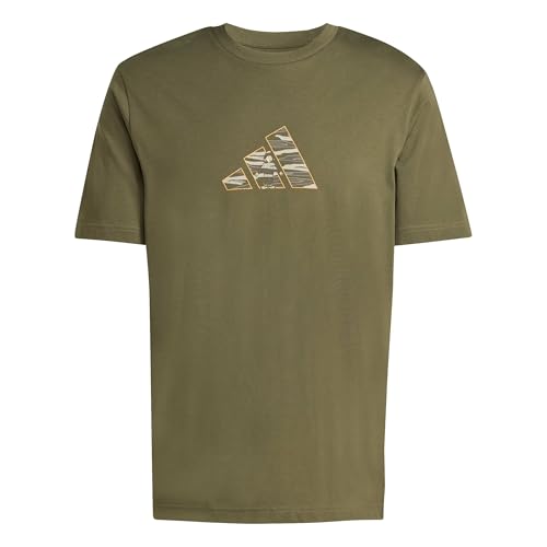 T-shirt graphique adidas Camo Explorer pour homme coupe anti-transpiration confortable