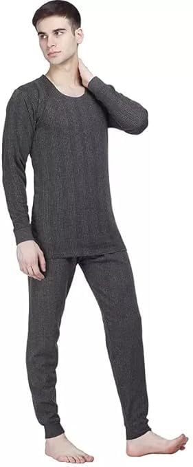 Men's Fleece Winter Body Warmer Thermal Top Pajama and Bottom Suit Combo Set-image-32