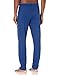 Hanes Solid Knit Sleep Pants With Drawstring and Pockets, Cotton Pajama Bottoms Comfortable Sleepwear, Blue, X-Large