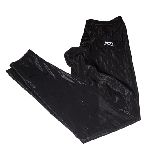 Liaeglam Glänzende enge Fitness-Leggings für Herren, ultradünne Schlafhose, Schwarz , M