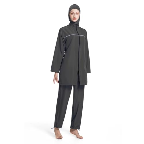 Burkini 3 pièces fini les maillots lourds fermeture éclair manches longues M