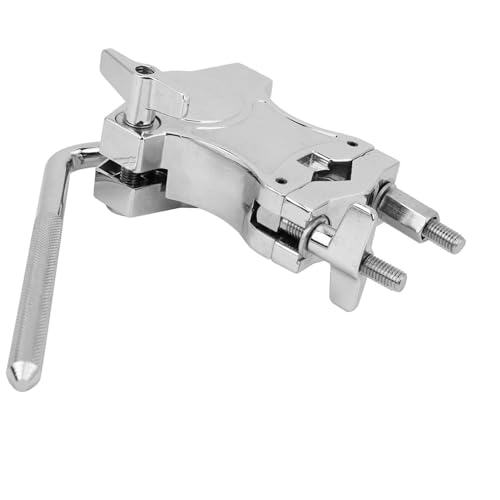 Abrazadera para tambor de aleación de zinc para soporte de campana de vaca, clip de extensión para set de percusión con palanca giratoria de 360 grados, soporte resistente para instrumentos de percusión miniatura 3