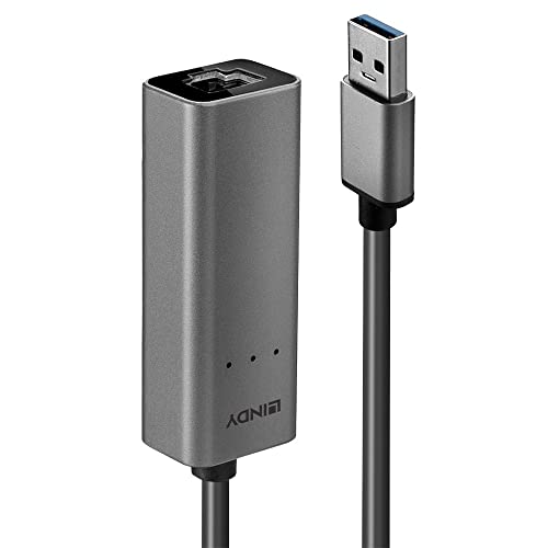Conversor USB 3.0 a Gigabit Ethernet LINDY 43313 con alta velocidad 1000Mbps