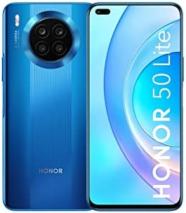 HONOR 50 Lite Smartphone con Google Service, fotocamera da 64 MP, batteria da 4300 mAh, Supercharge da 66 W, display Full View da 6,67″, 6 + 128 GB, Blu
