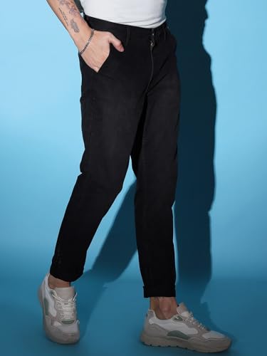 Image of The Indian Garage Co Men Slim Fit Solid Mid-Rise Jeans