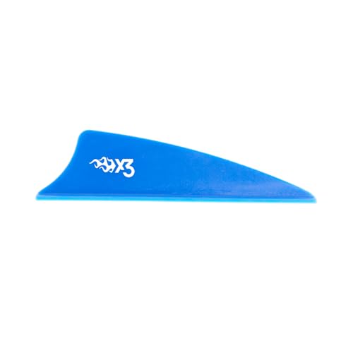 Ailettes X3 Bohning empennage aérodynamique rigide bleu satiné 3,8 cm