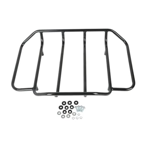 Support porte bagages supérieur de coffre finition noire pour Harley Touring