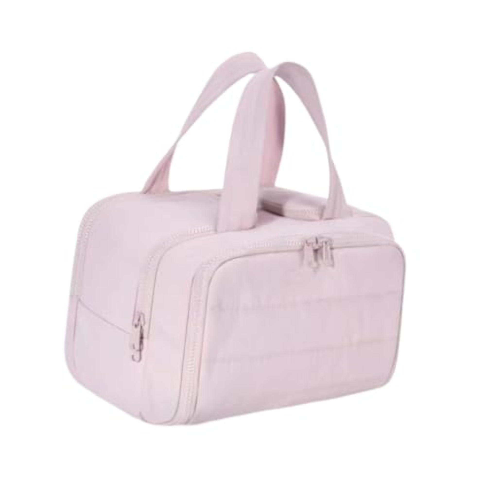 Open Toiletry Bag Makeup Organizer for Outdoor Trips, Pink