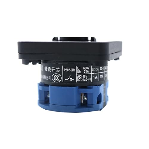 1 pz LW26-20/1 Interruttore di trasferimento 1 piano 1-0-2 440 V 20 A Selettore rotativo On-Off-On 3 posizioni Interruttore di commutazione a camma(1-0-2)