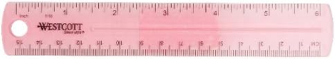 Westcott 6-Inch Plastic Ruler, Assorted Colors, 2-Pack