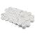 Lovdeco Contempo Blue Marble Stone 2 Inch Hexagon White Marble Mosaic Tile for Kitchen Wall Bathroom Shower Floor (5 Sheet, Honed)