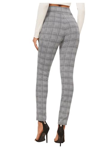 SweatyRocks Women's Casual Skinny Leggings Stretchy High Waisted Work Pants2