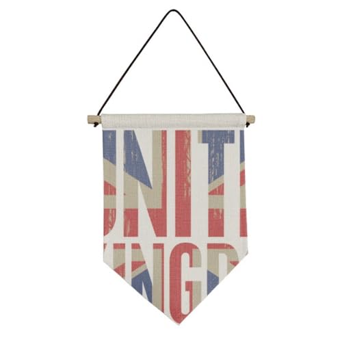 Drapeau britannique Big Ben Union Jack en toile à suspendre décoration murale