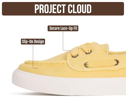 Image of Project Cloud Canvas Sneakers for Women - Memory Foam Slip On Shoes Women Footwear - Lightweight and Non Slip Fashion Sneakers (Seasalt)