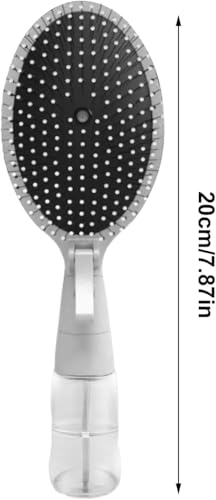 Image of Anti-Frizz Spray Hair Brush with Built-in Water Mister, Refillable Detangling Brush for Quick Styling, Smooth Hair Finishing, and Convenient Travel Use