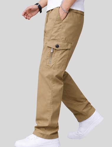 Image of Vikita Enterprise Men's Relaxed Fit Cotton Cargo Pant with Full Length and Zipper Closure Type | Mens Cargo Pants with Pocket