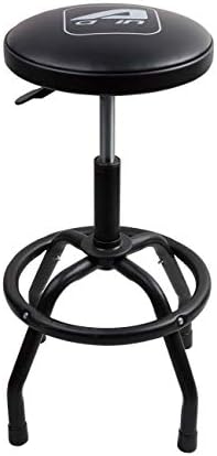 PONO 300-Pound Adjustable Height Bar Stool, Pneumatic Swivel Bar Stool, 360 Degree Swivel, Heavy Duty Steel Frame Stool Perfect for Home, Bar, Garage and Shop, Black