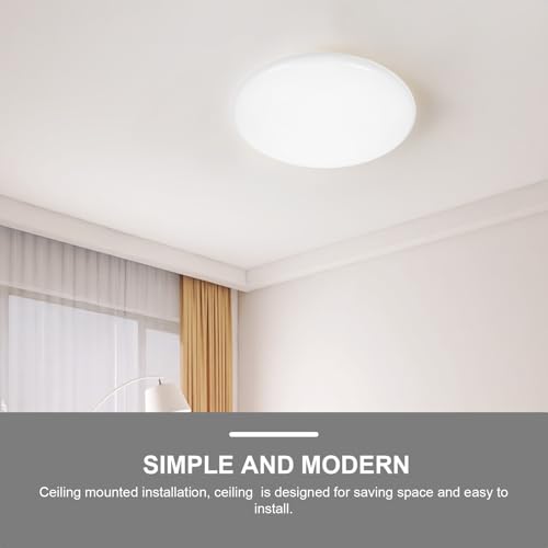 Image of Toddmomy Flush Mount Ceiling Light Covers Plastic Round Lamp Shade Wall Sconce Chandelier Lamps Replacement Dustcovers (13.36X13.36X2.16in)