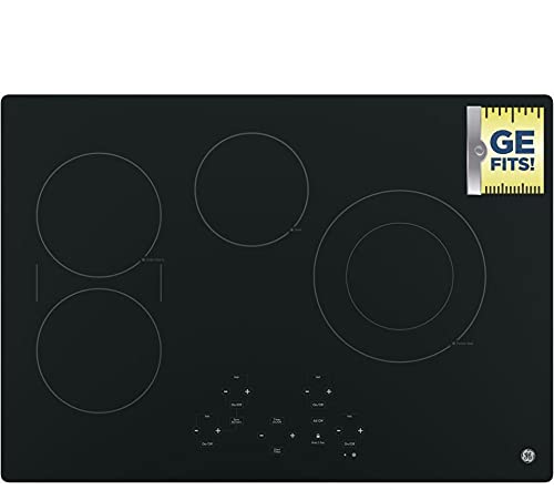 Ge Jp5030Djbb 30 Inch Smoothtop Electric Cooktop With Syncburner, Keep Warm, Digital Touch Controls, 4 Radiant Elements, Built-In Timer, Melt Setting, Ada Compliant Fits Guarantee #TOP3