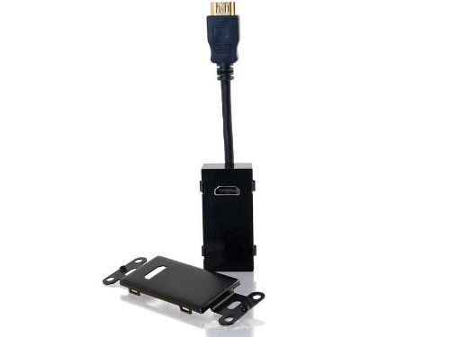 HDMI Decora passthrough WP noir pour éliminer les câbles apparents sous la télévision