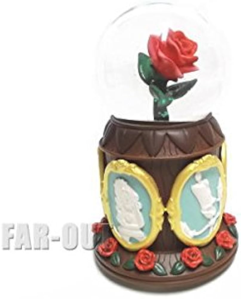 Amazon.co.jp: 美女と野獣 バラの花 スノードーム オルゴール付き Amazon.co.jp: 美女と野獣 バラの花 スノードーム オルゴール付き