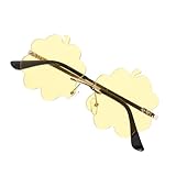 Toyvian Randlose Party Sonnenbrille Unregelmäßig Geformt Auspc Material Leicht Angenehm für Damen und Herren als Brillen Requisite bei Fasching und Festival