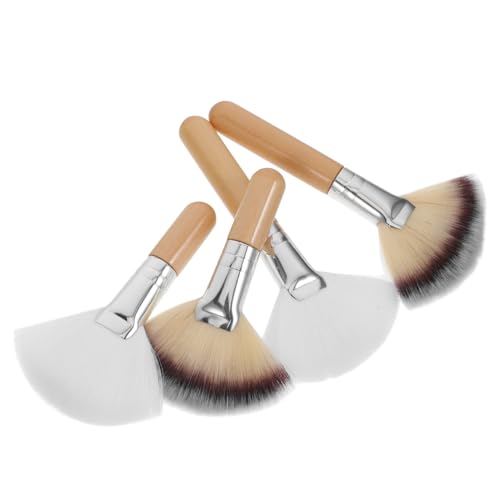FRCOLOR Extra Fluffy Set Long Handle Makeup Brush for Powder Foundation for Professional Use