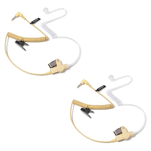 Auriculares de vigilancia de tubo acústico de 3.5 mm para walkie talkie y micrófono de altavoz