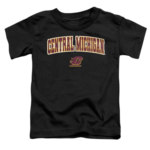 LOGOVISION Central Michigan University Arch Logo Black Kids T Shirt (2) for Toddler Boys and Girls, Black