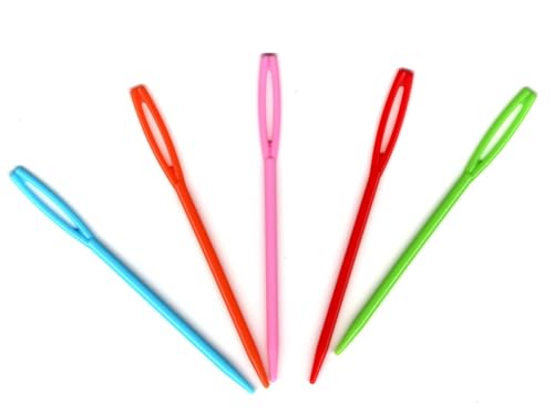 5 Aiguilles Plastique pour Canevas à Gros trous Aiguille Laine Enfant