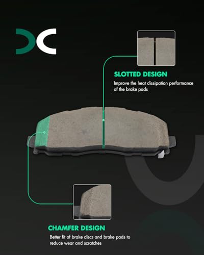 Image of SCITOO D2177-9422 Disc Brake Pads Sets Front Ceramic Brake Pads w /Hardware | For Jeep For Wrangler 2018-2023